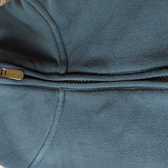 Athleta Forever Fleece 1/4 Zip Sweatshirt - Cypress Green S - Picture 2 of 5